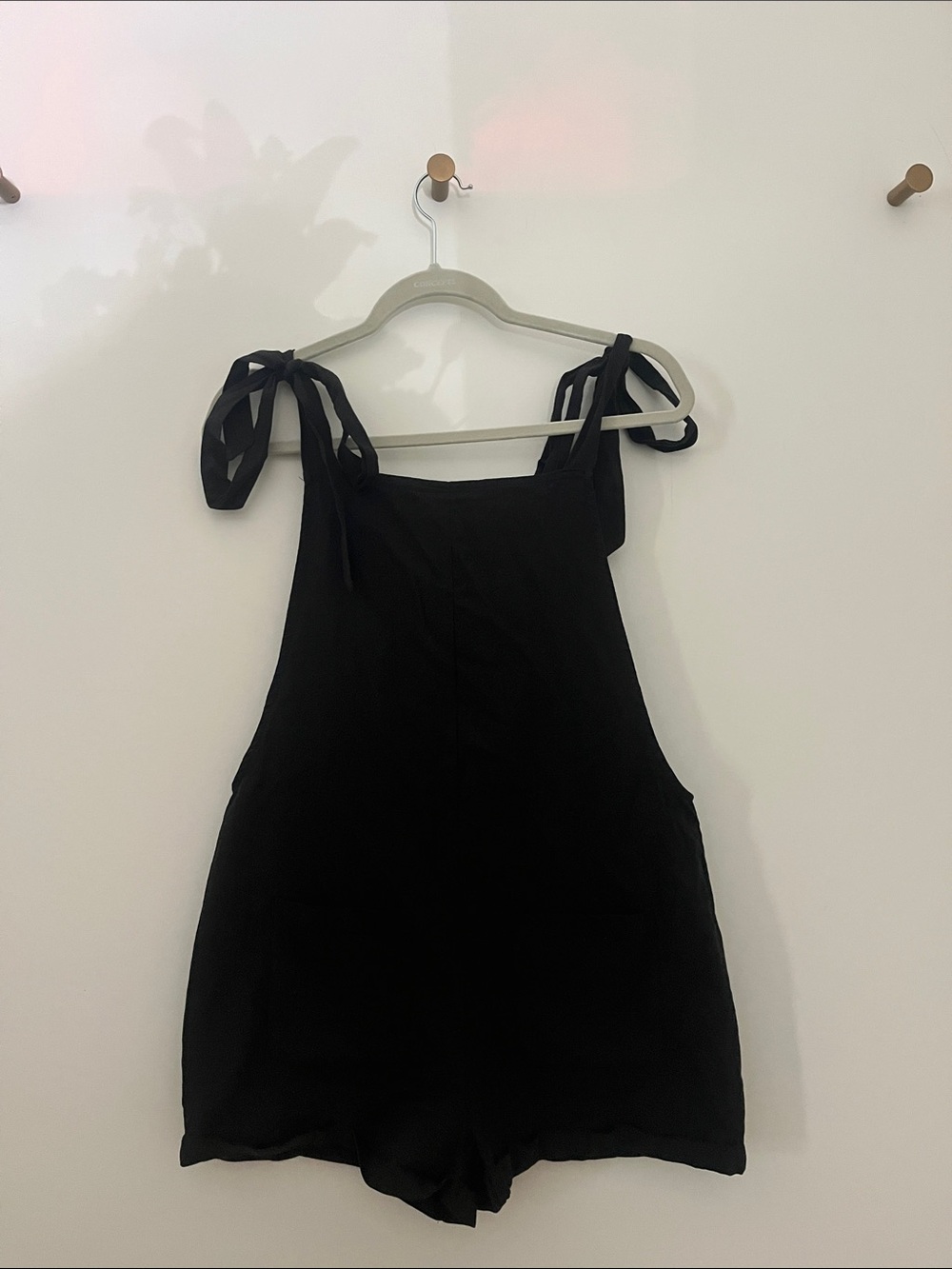 Black Tie-Strap Romper
